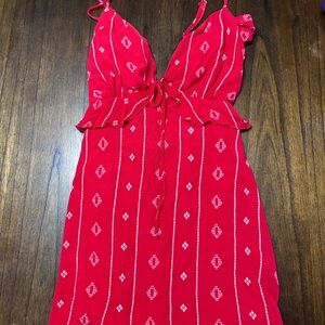 Salty Lemon Mini Red Dress - Size Large - Excellent Condition